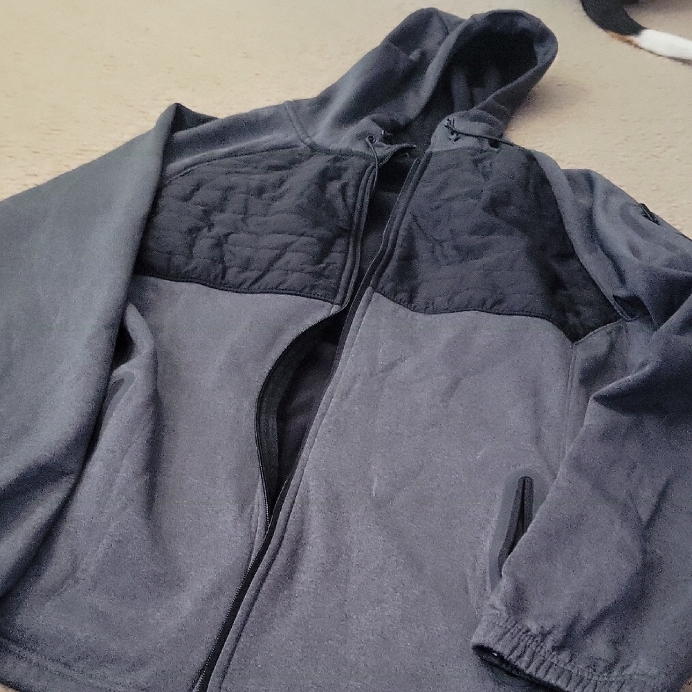 Men's Two-Tone Gray Hooded Jacket